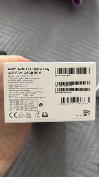 Redmi note 11, 128 gb