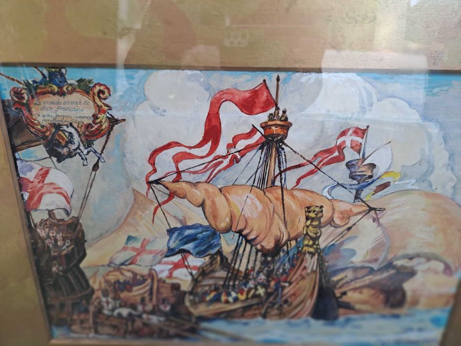 tablou acuarela semnat Morariu Silviu datat 1958