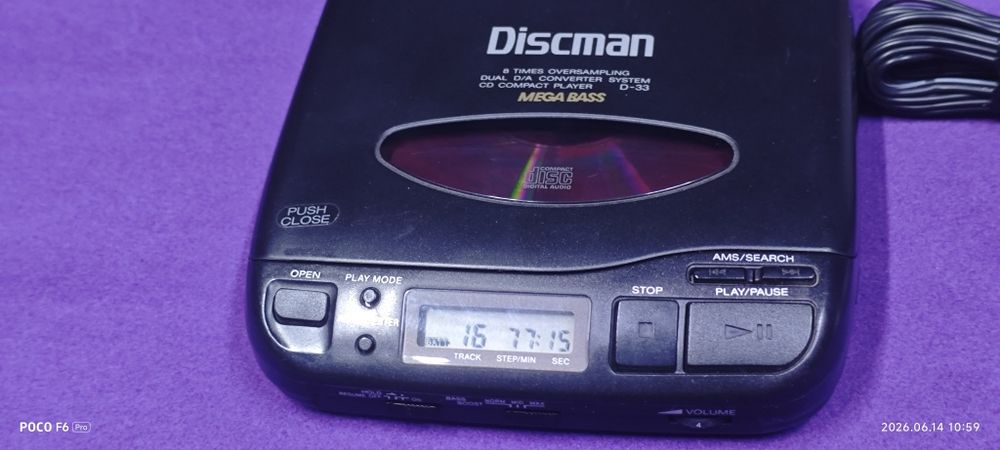 Sony Discman D-33 в отличном состоянии