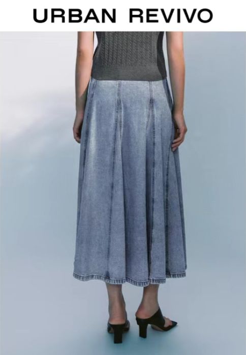 Брендовая джинсовая юбка URBAN REVIVO