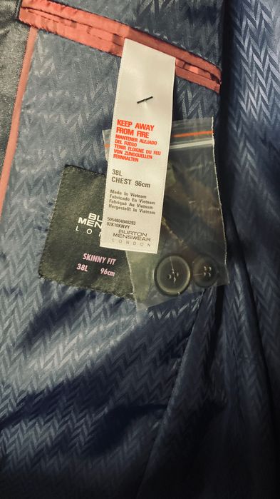 Sacou bleumarin slim fit