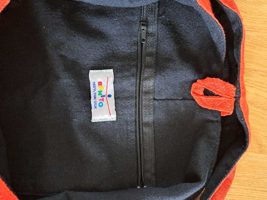 Geanta umar boho, matase Thailanda, portocalie, textil