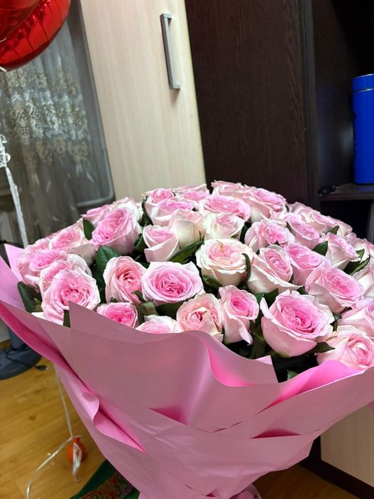 Цветы бу 101роза розвый