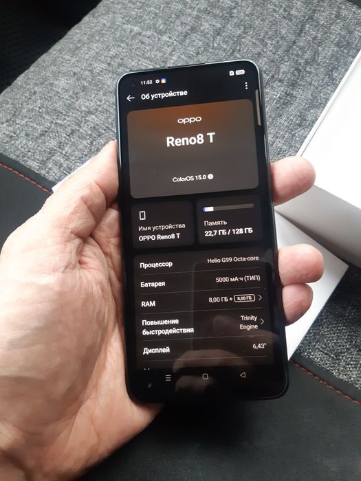 Oppo Reno 8T Ideal holatda + full komplekt!!!
