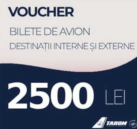 Voucher Tarom in valoare de 2500 Lei - 1000 lei