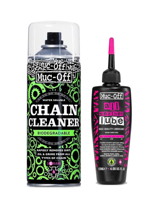 Muc-Off Drivetrain Combo Cleaner + All-Weather Lube тихо и бързо колел