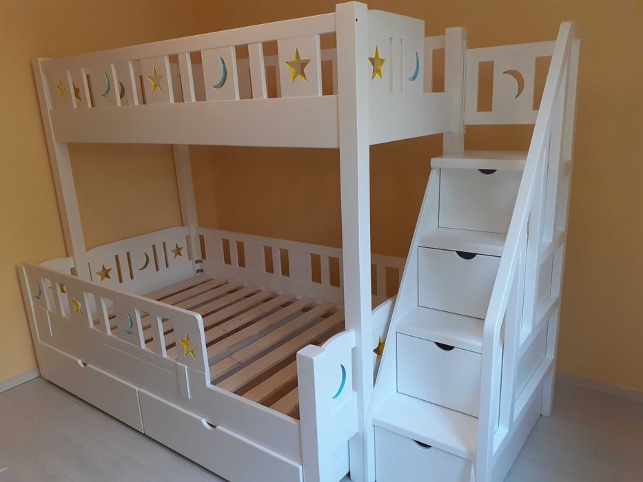 TRANSPORT GRATUIT.Pat etajat-supraetajat din lemn masiv.Cod 3525