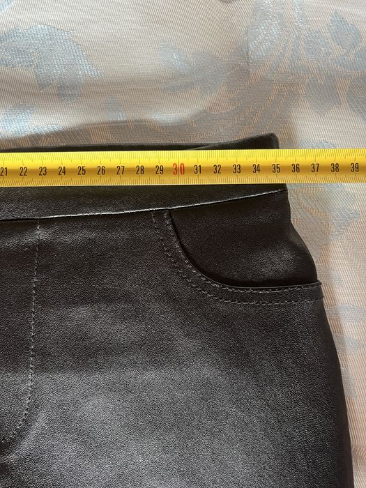 Zadig & Voltaire Deluxe, fustă neagră, 100% piele foarte fină de miel