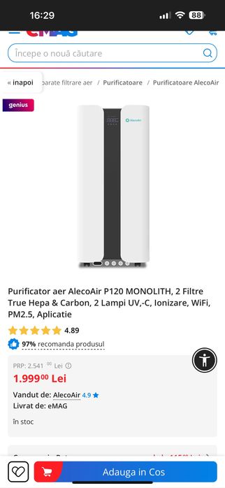 Purificator aer AlecoAir