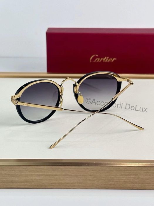 Ochelari de Soare Cartier CT0014S Noi Full Box  Gold/Black