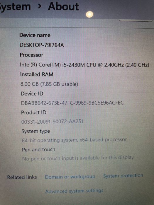 Продам ноутбук Acer 5749Z в комплектации 8Gb, i5-2430, 256Gb, Win11Pro