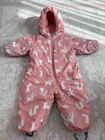Зимний комбинезон для девочки Baby Go розового цвета