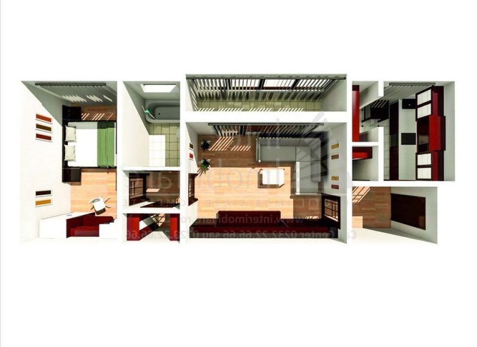 2 camere semidecomadat Podu Ros 50 mp et. 2 bloc fara risc Cod:162287