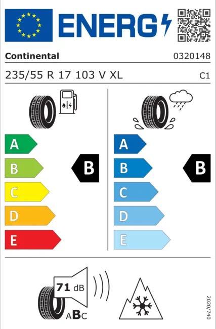 2025 Continental AllSeasonContact 2 - 235/55 R17 103V XL  3PMSF  EVC