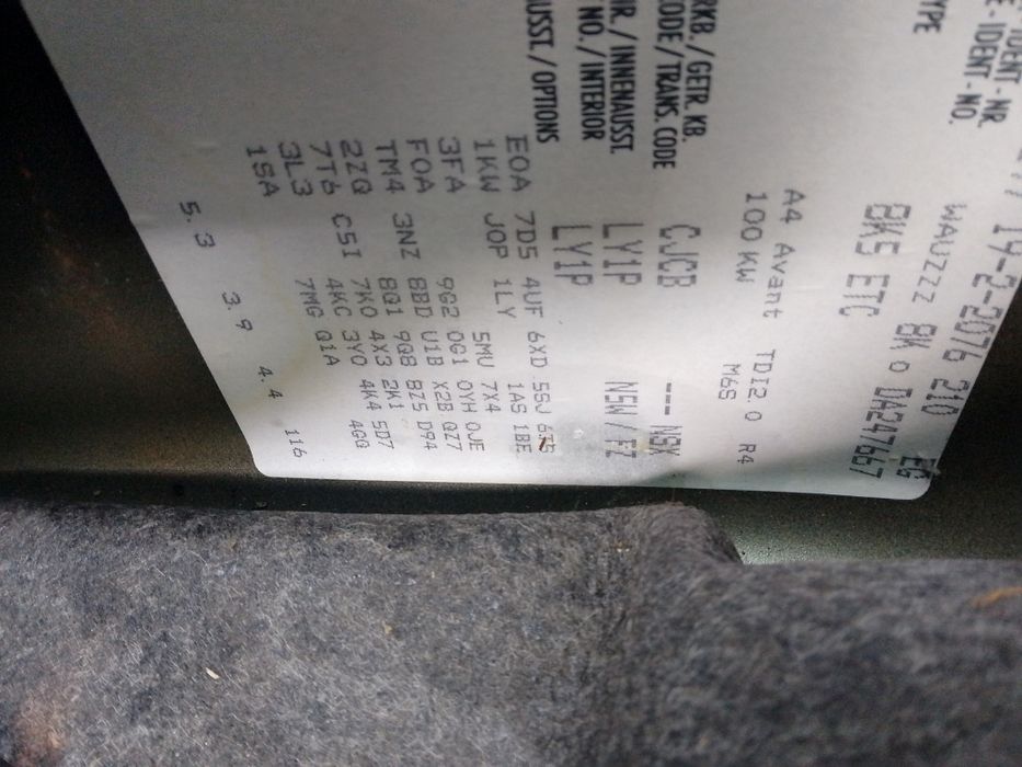 Cutie viteze manuala 6+1t cod NSX start stop Audi A4 b8.5 cjcb