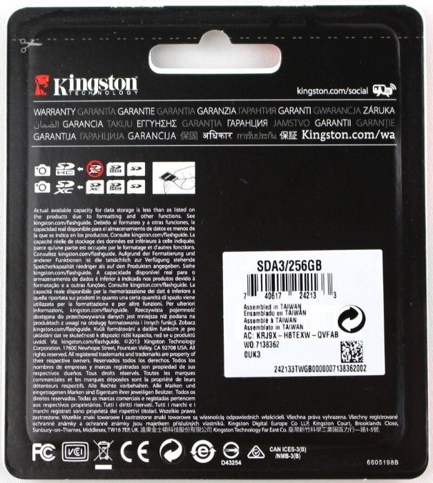 Card memorie 256GB SDXC Kingston Clasa 10 UHS-I U3 90 MB/s 4K 512 nou