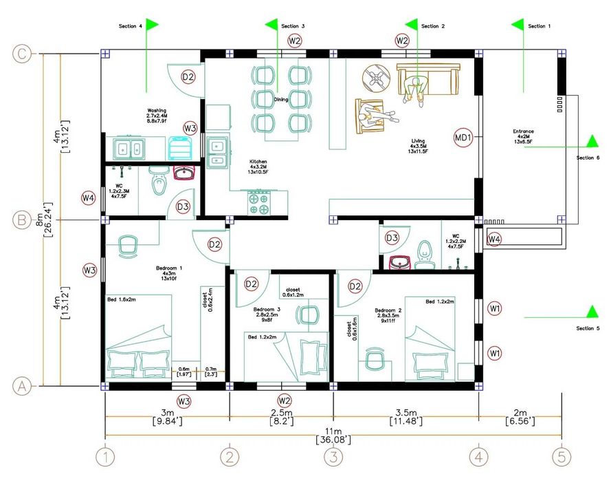 НА ИЗПЛАЩАНЕ - Луксозна сглобяема къща с 3 спални, 88 кв. м