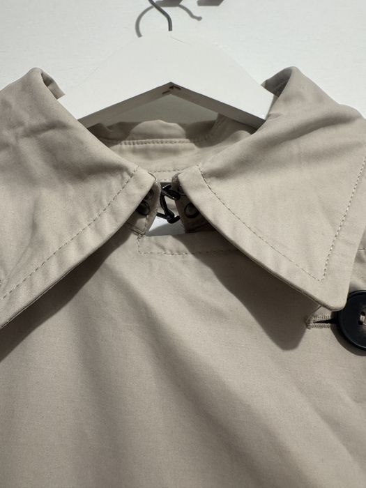 Trenci midi bej deschis cordon in talie double breasted Zara marimea M