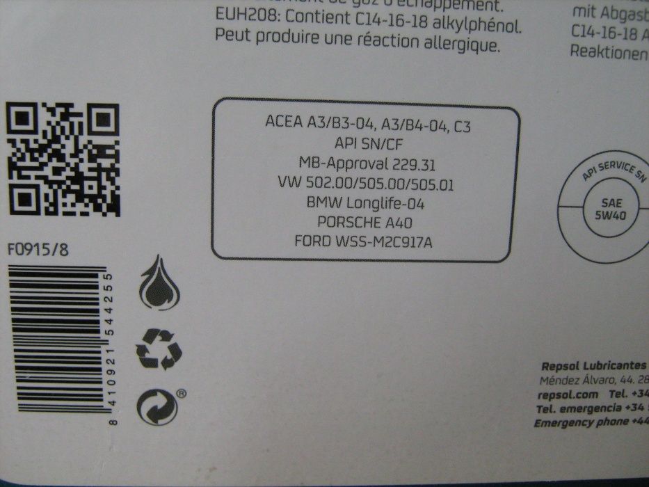 Repsol 15w40 70 лв. масло 10w40 Champion Wolf Repsol 15w40
