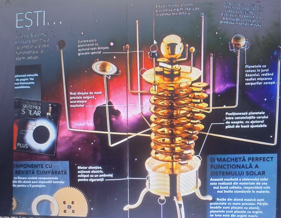 Vând macheta funcțională  cu sistemul solar