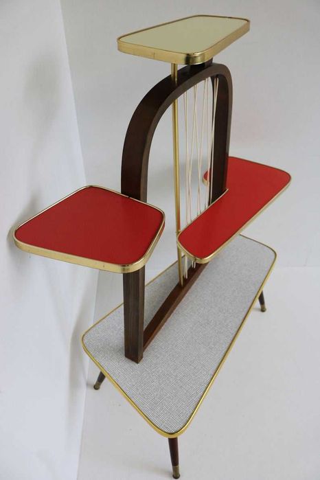 Винтидж етажерка/поставка за цветя – дизайн от 50-те