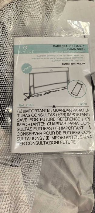 Protectie pat rabatabila pentru somiera adancita 150 cm Olmitos crem