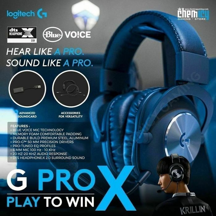 Logitech G PRO X 7.1 Проводные Наушники/Гарнитура Оригинал