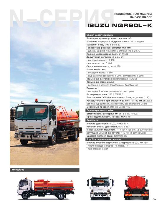 ISUZU NQR90L-K Polivomoechnaya mashina