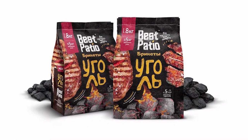 Briket ko'mir. 1 dona gugurtda yonadi