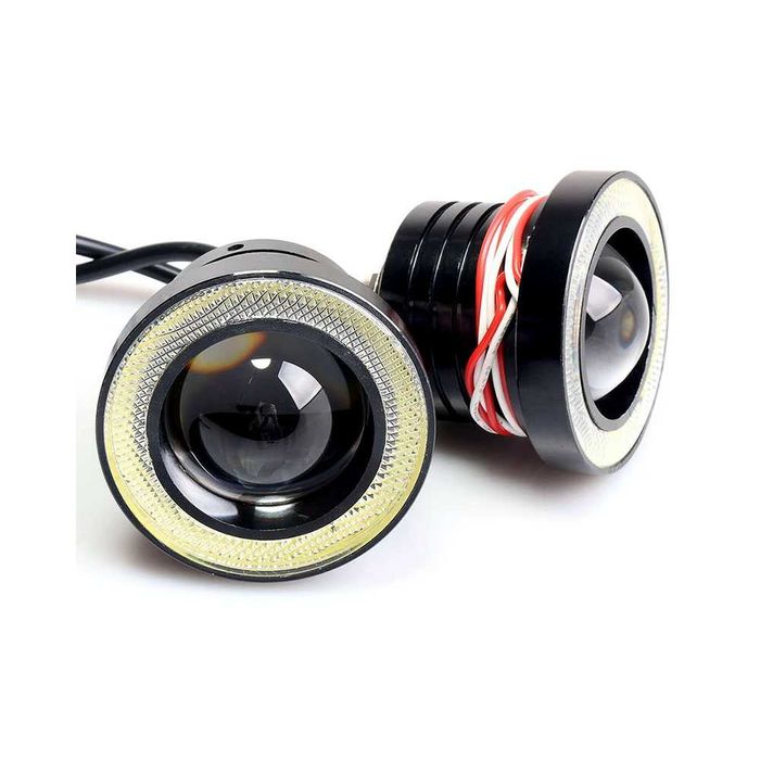 LED Халогени Лупи за Вграждане 89 мм с Ангелски Очи – Модел PG469