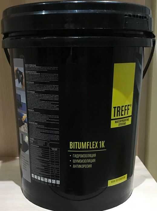 TREFF Гидроизоляция BITUMFLEX 1K Эмульсия битумно полимерная мастика