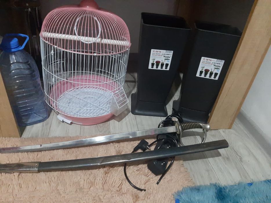 2горшка, 1клетка, 2удлинител, сувенир меч