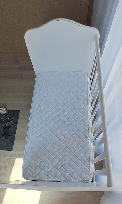 Pat copii/bebeluși cu saltea cocos și lenjerie