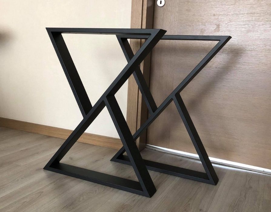 Set 2 picioare metalice model Z(masa terasa, living, bucatarie, cafea)