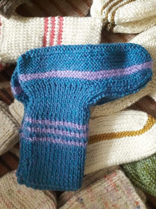 Ръчно плетени от естествена вълна ЧОРАПИ