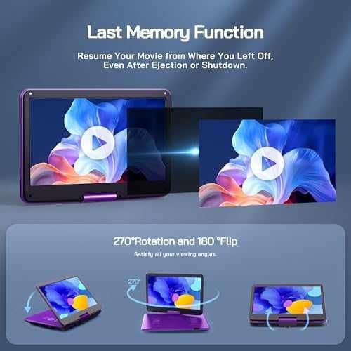 Нов 17.5" портативен DVD плейър с голям екран, стерео звук и AV изход