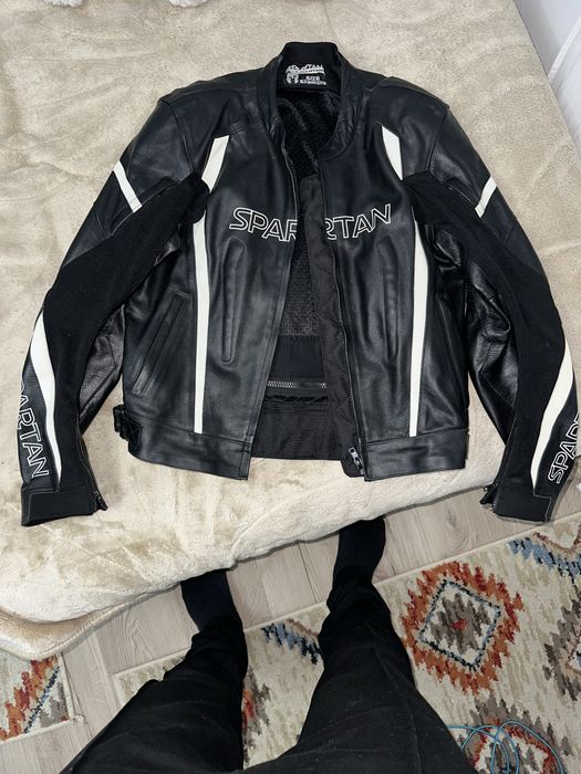 Geacă moto Spartan LJ14S din piele naturală, mărimea M, stare foarte bună