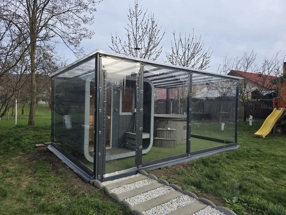 Folie terasa și foisor, folii terase și foișoare transparenta Cristal