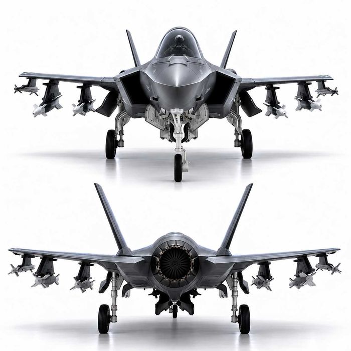 Macheta avion metalica F-35I Lightning II scara 1:72 22cm