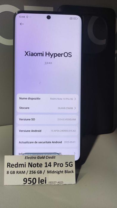 Redmi Note 14 Pro 5G 8GB RAM/256GB/Black/Produs Impecabil! ID327-AG2