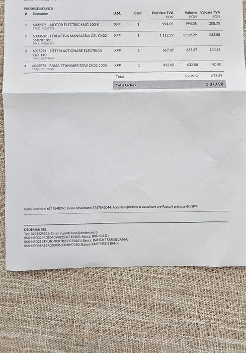 Vand geam Velux nou in cutie 55 ×78 cu sistem electric