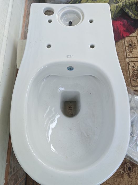 Set WC cu functie bideu si baterie premontata Isvea Sentimenti NEO Clearim, back-to-wall, capac softclose