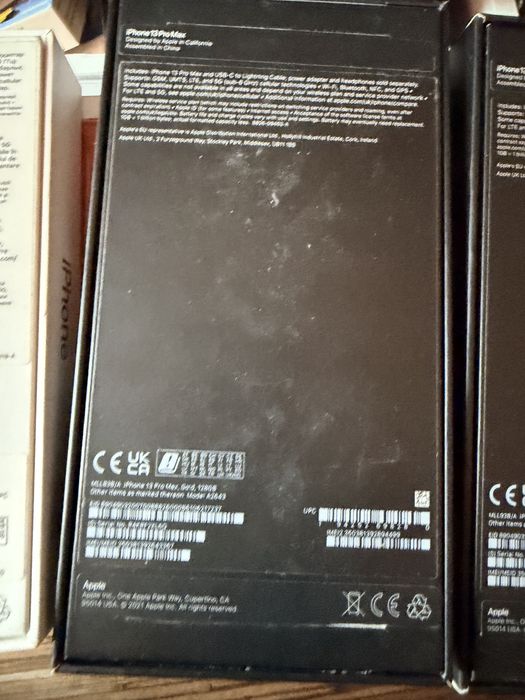 Cutie cutii originale iphone 12 si 13 pro max. 15 pro max 150 le toate