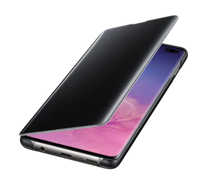 Husa de protectie Clear View pentru Samsung Galaxy S10 Black NOUA!