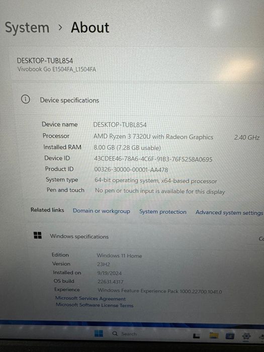 Asus Vivobook Amanet BKG