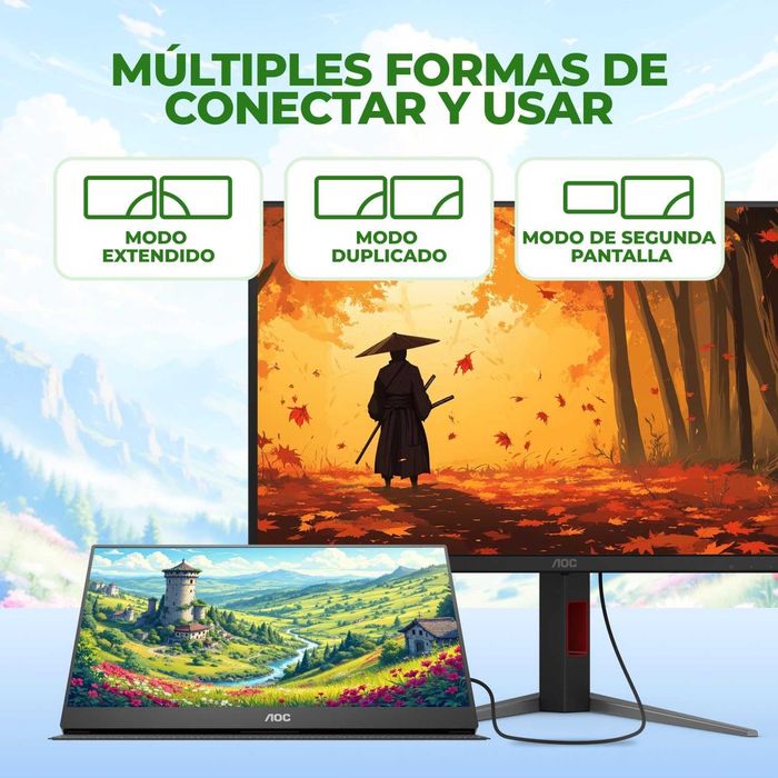 Преносим монитор AOC 16T20E2 15.6 FHD USB-C