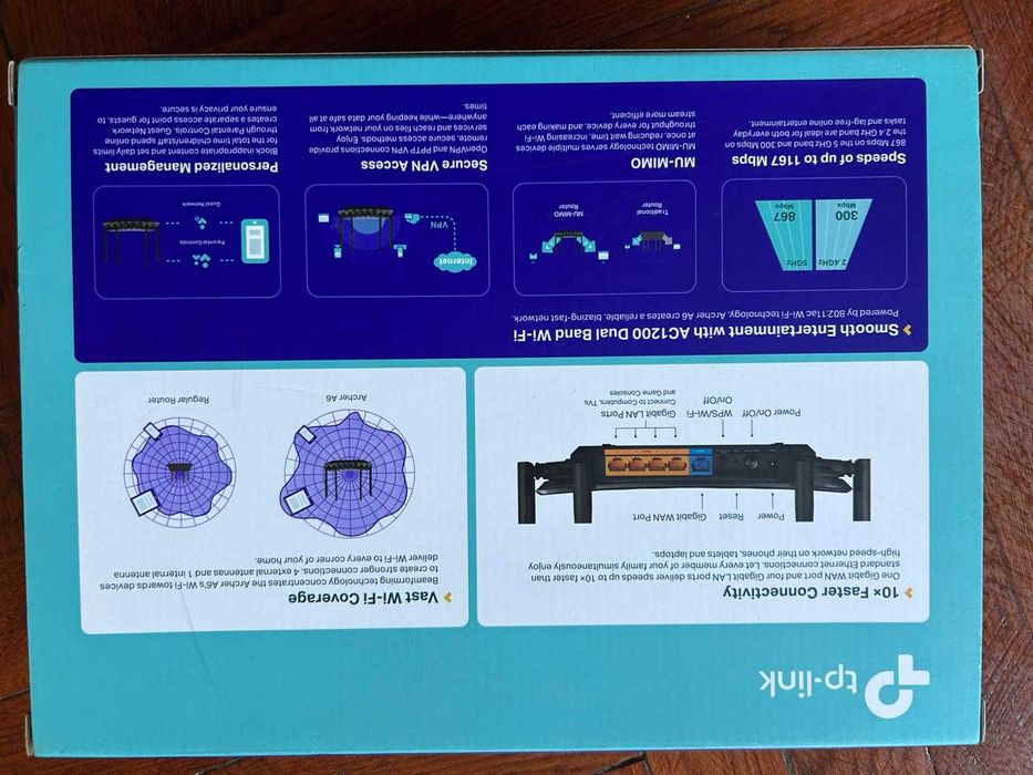 TP-LINK Archer A6 AC1200 router gigabit