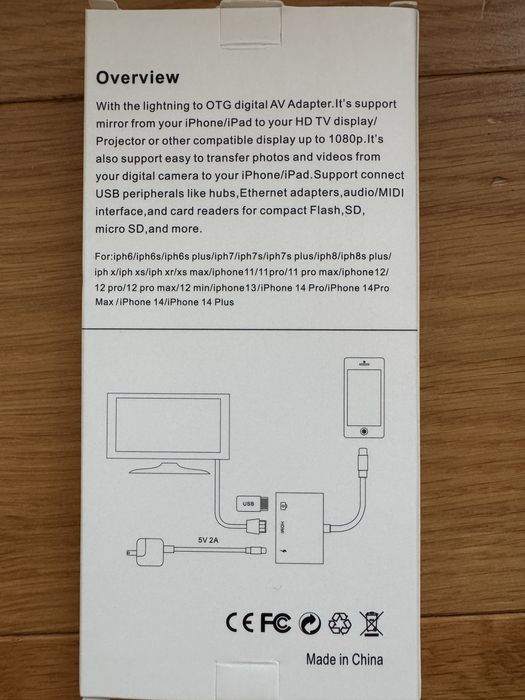 Lightning to OTG Digital AV Adapter