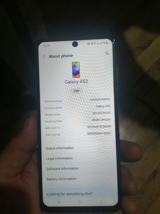 Samsung galaxy a52 8&256