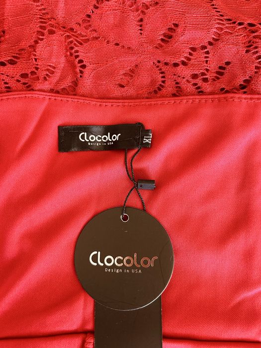 Дамска рокля,дантела червена